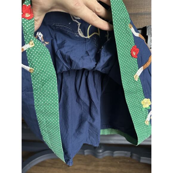 EUC MINI BODEN Kids' Horse Applique Skirt In College Navy Horse Sz 4-5 - Picture 6 of 7